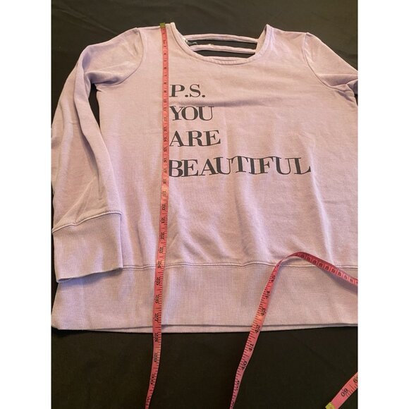 Ideology You Are Beautiful Graphic Sweatshirt ladderback Purple Size XL NWT - Picture 6 of 8
